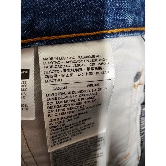 Levis 505 Blue Jeans Mens 38x30 Regular Fit Straight Leg Hi Rise NWT - Picture 11 of 13